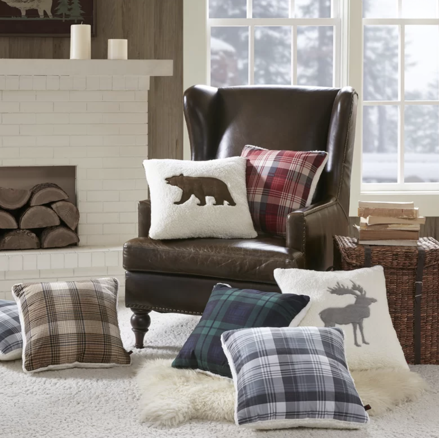 Woolrich Bear Pillow